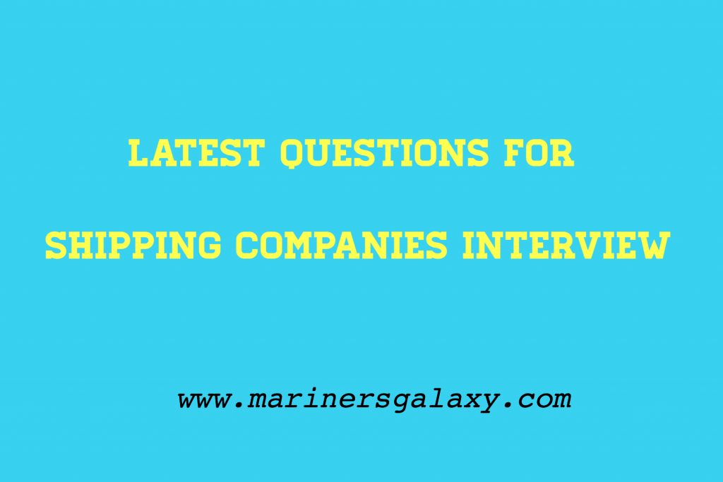 interview questions for shipping companies 