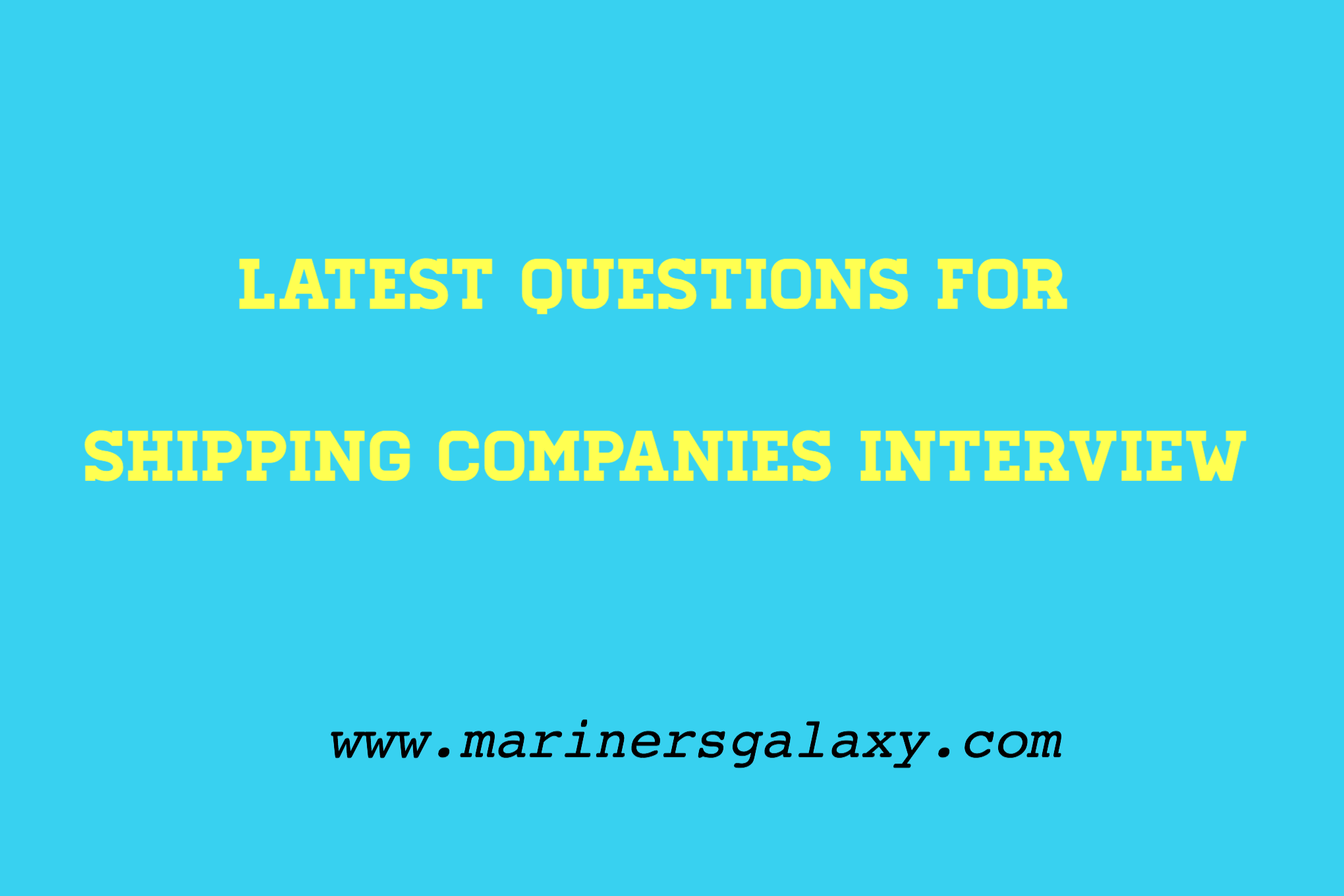 shipping companies interview