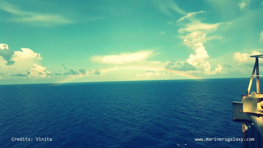 rainbow at sea, sea