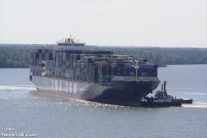 container ship grounded